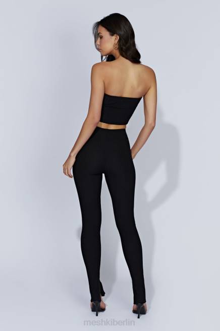 Kleidung Meshki Jordi-Strickleggings mit seitlichem Schlitz Schwarz 2F8B1587