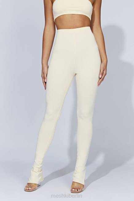 Kleidung Meshki Michelle Leggings mit seitlichem Schlitz Creme 2F8B1470