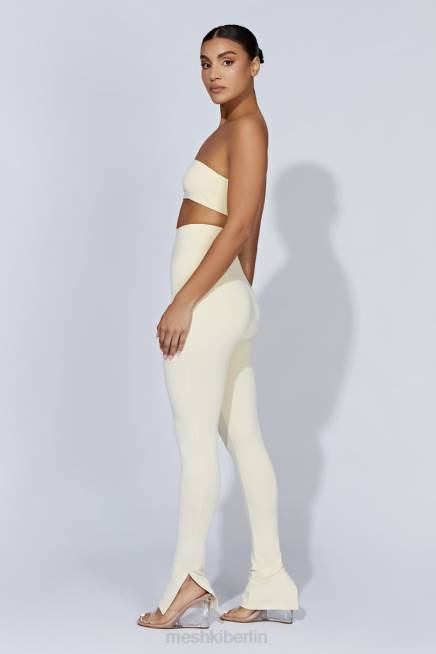 Kleidung Meshki Michelle Leggings mit seitlichem Schlitz Creme 2F8B1470