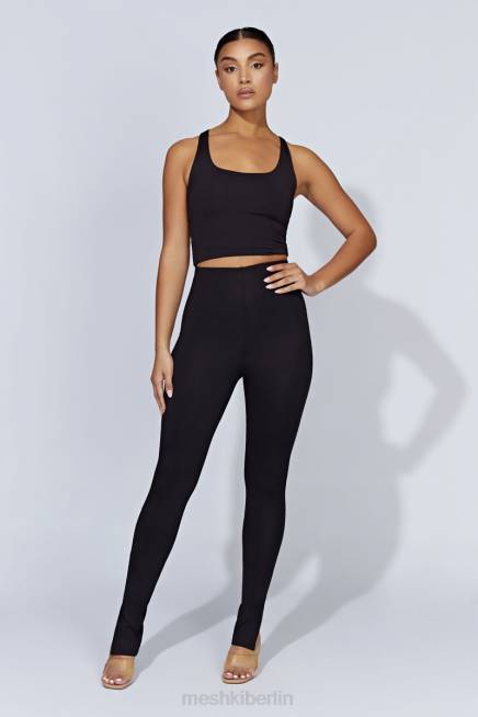 Kleidung Meshki Michelle Leggings mit seitlichem Schlitz Schwarz 2F8B1585