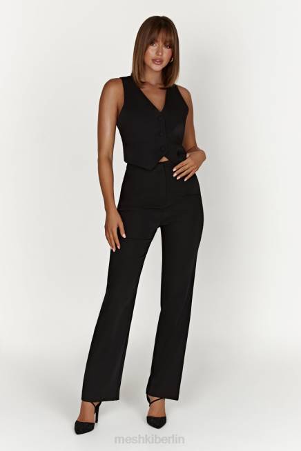 Kleidung Meshki Allanah-Hose mit geradem Bein Schwarz 2F8B1311