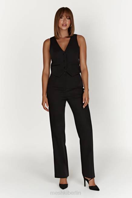 Kleidung Meshki Allanah-Hose mit geradem Bein Schwarz 2F8B1311