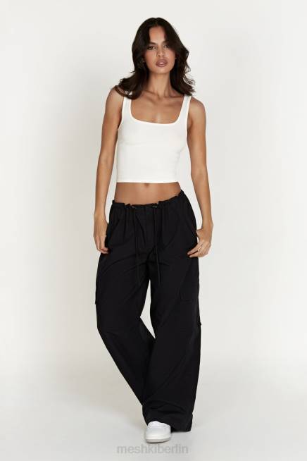 Kleidung Meshki Amara Fallschirmhose Schwarz 2F8B1592