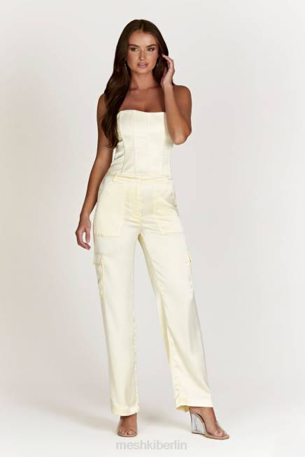 Kleidung Meshki Amaya Satin-Cargohose Knochen 2F8B1511