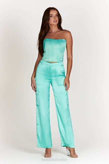 Kleidung Meshki Amaya Satin-Cargohose Minze 2F8B1567