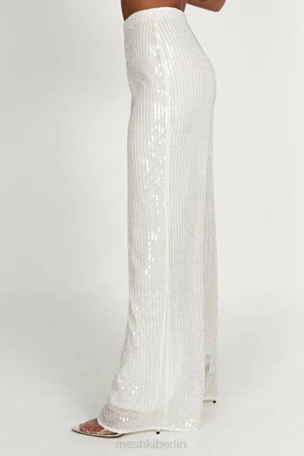 Kleidung Meshki Diaz-Paillettenhose Weiß 2F8B1356