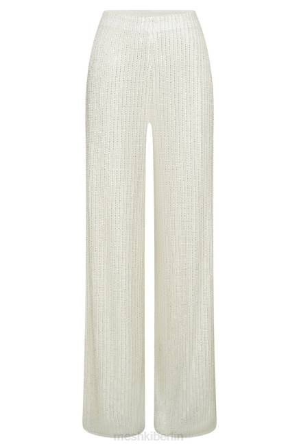Kleidung Meshki Diaz-Paillettenhose Weiß 2F8B1356