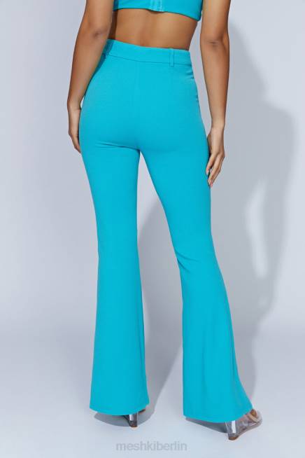 Kleidung Meshki Fiorella-Schlaghose aus Krepp Aquamarin 2F8B1586