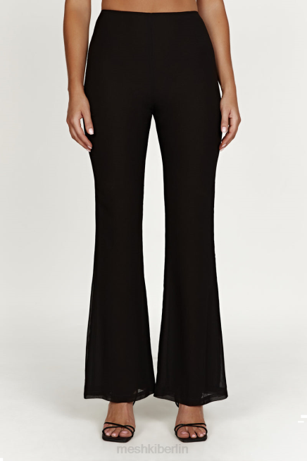 Kleidung Meshki Gänseblümchen-Chiffonhose Schwarz 2F8B1436