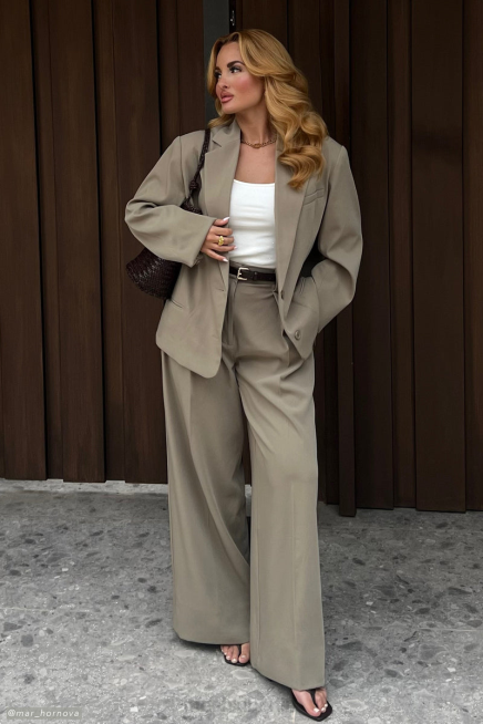 Kleidung Meshki Jemima-Hose mit geradem Bein Olive 2F8B1440