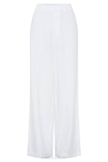 Kleidung Meshki Julie Leinenhose mit weitem Bein Weiß 2F8B1518