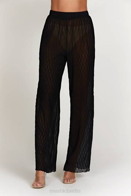 Kleidung Meshki Karla Wave-Faltenhose Schwarz 2F8B1488