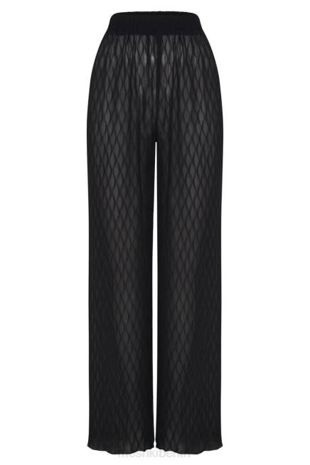 Kleidung Meshki Karla Wave-Faltenhose Schwarz 2F8B1488