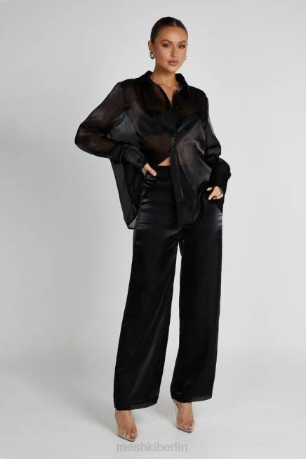 Kleidung Meshki Kinsley transparente Hose Schwarz 2F8B1282
