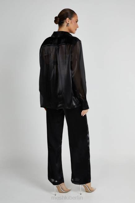 Kleidung Meshki Kinsley transparente Hose Schwarz 2F8B1282
