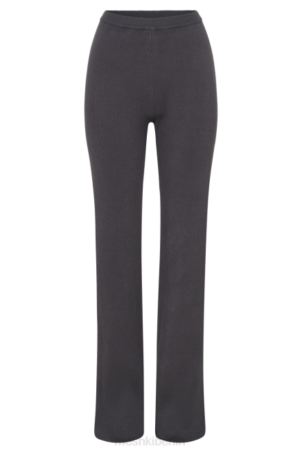 Kleidung Meshki Linnie-Strickhose mit geradem Bein Holzkohle 2F8B1352