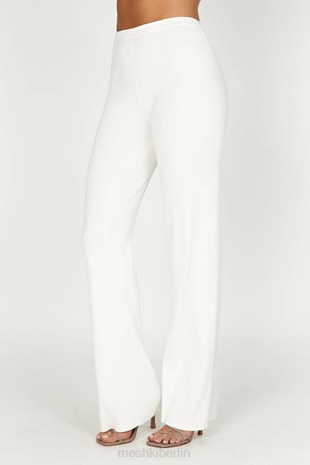 Kleidung Meshki Linnie-Strickhose mit geradem Bein Weiß 2F8B1395