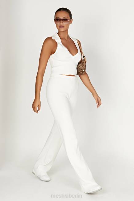 Kleidung Meshki Linnie-Strickhose mit geradem Bein Weiß 2F8B1395