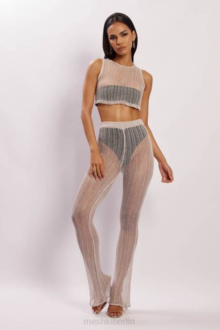 Kleidung Meshki Mandy-Strick-Schlaghose grau 2F8B1599