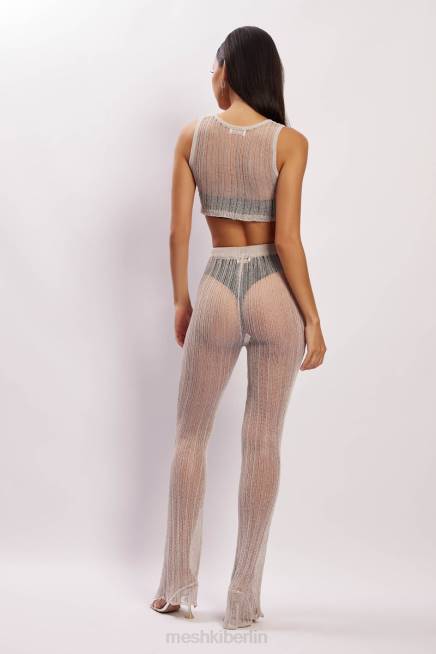 Kleidung Meshki Mandy-Strick-Schlaghose grau 2F8B1599