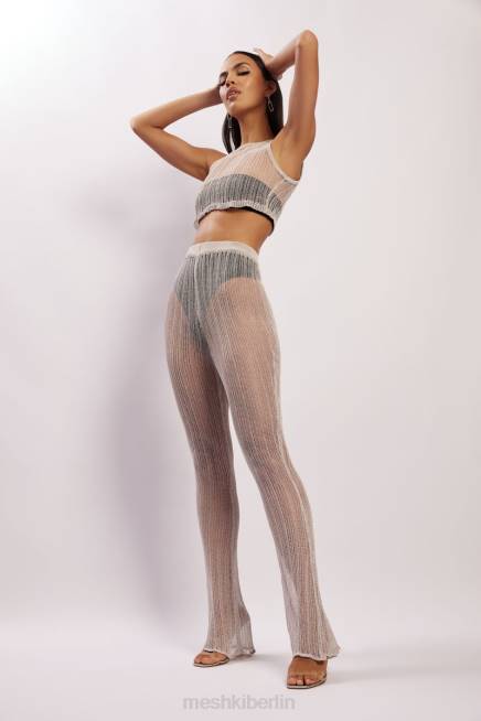 Kleidung Meshki Mandy-Strick-Schlaghose grau 2F8B1599