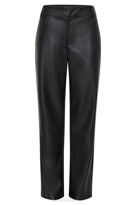 Kleidung Meshki Matilda Slouchy-Low-Rise-Hose aus Kunstleder Schwarz 2F8B1438