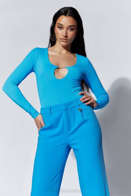 Kleidung Meshki Minu-Hose mit weitem Bein und mittelhohem Bund azurblau 2F8B1514