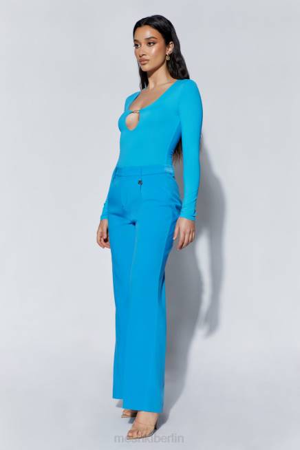 Kleidung Meshki Minu-Hose mit weitem Bein und mittelhohem Bund azurblau 2F8B1514