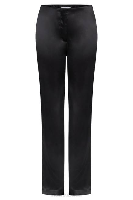 Kleidung Meshki Nicolette Satinhose mit niedrigem Bund Schwarz 2F8B1593