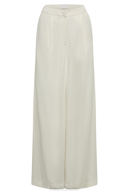Kleidung Meshki Nour Satin-Hose mit weitem Bein Elfenbein 2F8B1376