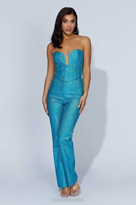 Kleidung Meshki Schimmernde Hose mit geradem Bein von Lisette Aquamarin 2F8B1579