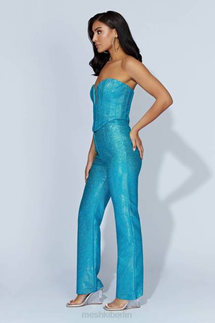Kleidung Meshki Schimmernde Hose mit geradem Bein von Lisette Aquamarin 2F8B1579