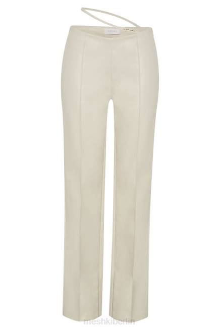 Kleidung Meshki Zarsa Pu-Hose mit weitem Bein und mittelhohem Bund Weizen 2F8B1469
