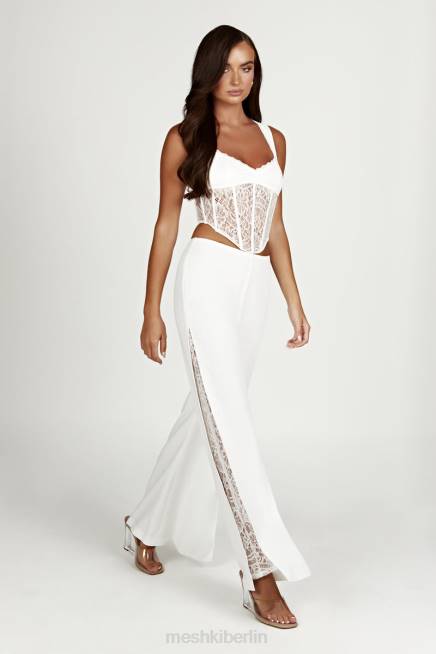 Kleidung Meshki estee geteilte Spitzenhose Weiß 2F8B1413
