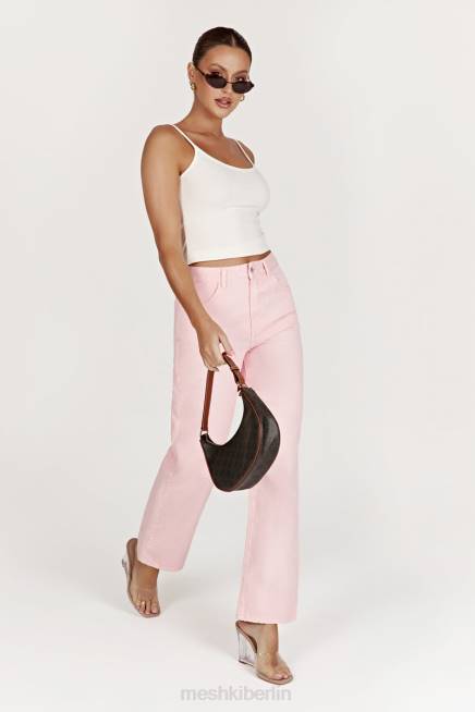 Kleidung Meshki Ainsley-Jeans mit mittlerer Leibhöhe erröten rosa 2F8B1605