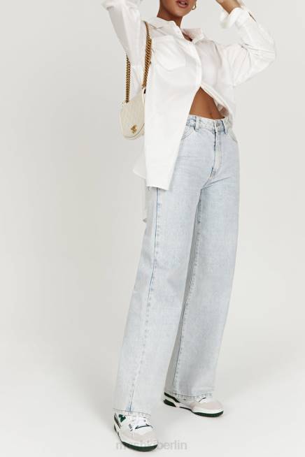 Kleidung Meshki Ainsley-Jeans mit mittlerer Leibhöhe hellblau 2F8B1520