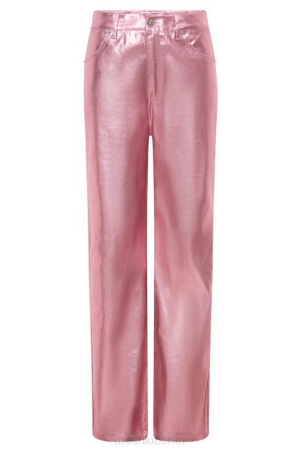Kleidung Meshki Gerade Jeans „Minnie“ in Metallic-Optik metallisches Rosa 2F8B1350