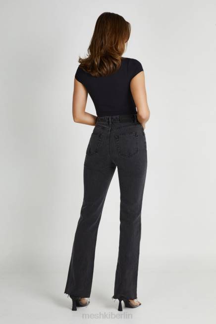 Kleidung Meshki Lauren Jeans mit geradem Bein schwarz gewaschen 2F8B1232