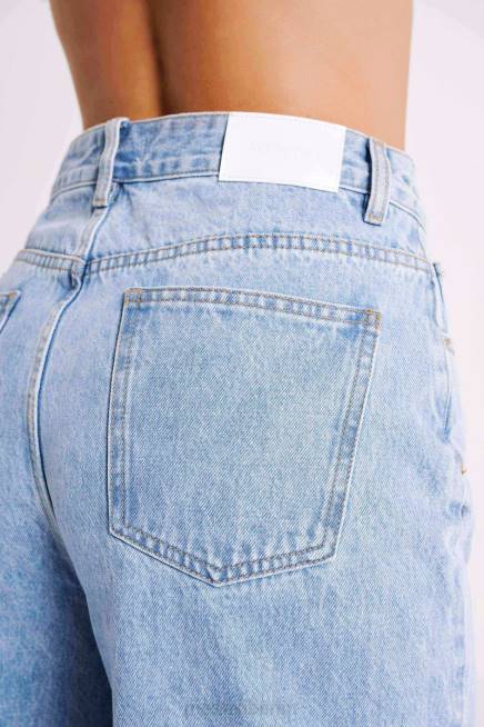 Kleidung Meshki Raben-Baggy-Jeans mittelblaue Waschung 2F8B1243