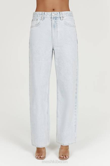 Kleidung Meshki Rumi lässige Low-Rise-Jeans hellblau 2F8B1490