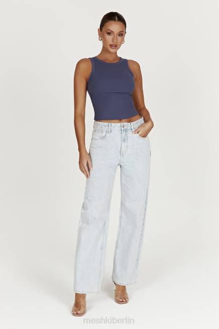 Kleidung Meshki Rumi lässige Low-Rise-Jeans hellblau 2F8B1490