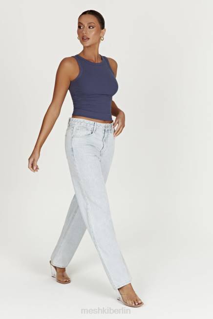 Kleidung Meshki Rumi lässige Low-Rise-Jeans hellblau 2F8B1490