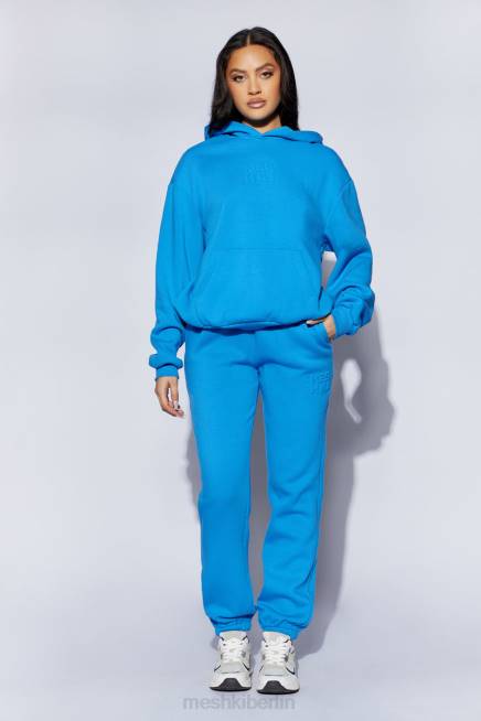 Kleidung Meshki Jogginghose aus Fleece mit Schmirgelprägung Blau 2F8B1604