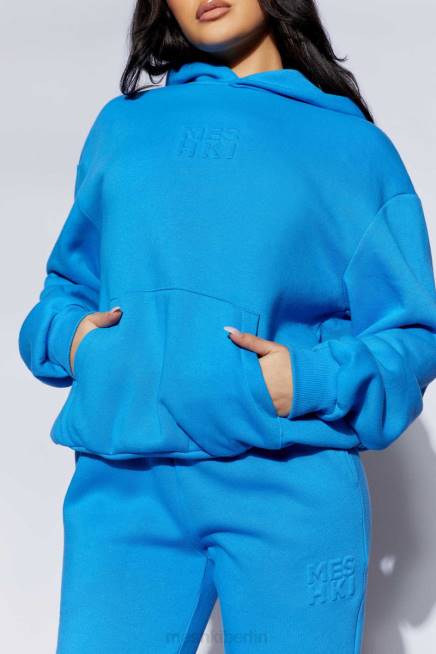 Kleidung Meshki Jogginghose aus Fleece mit Schmirgelprägung Blau 2F8B1604