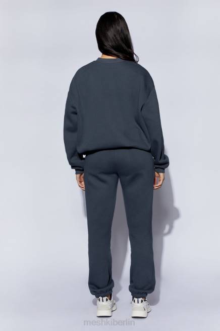 Kleidung Meshki Jogginghose aus Fleece mit Schmirgelprägung Holzkohle 2F8B1479