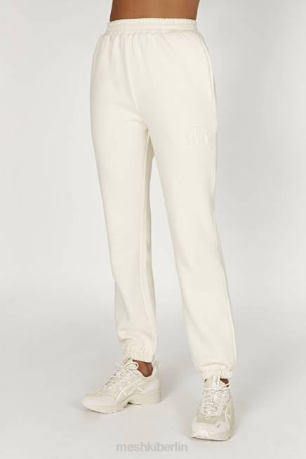 Kleidung Meshki Jogginghose aus Fleece mit Schmirgelprägung Knochen 2F8B1480