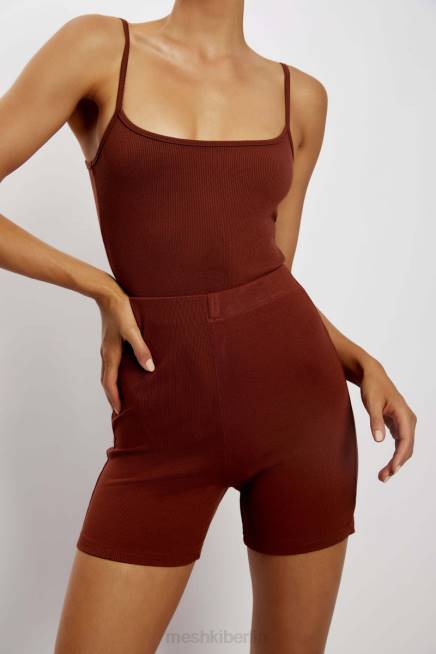 Kleidung Meshki Lisa gerippte Booty-Shorts würzen 2F8B1458