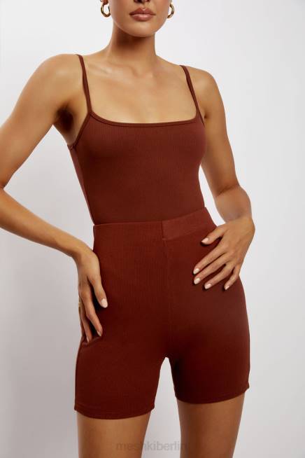 Kleidung Meshki Lisa gerippte Booty-Shorts würzen 2F8B1458