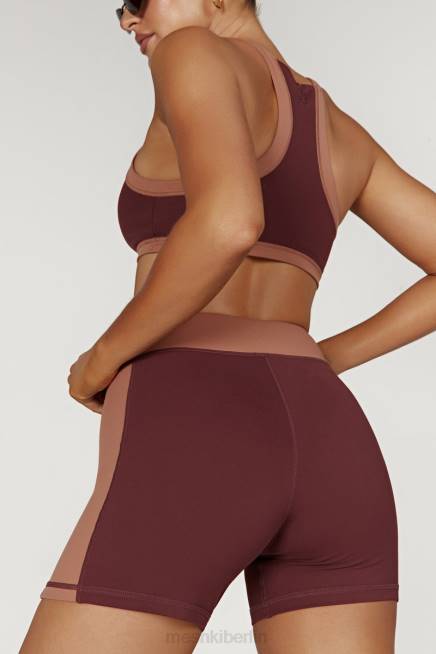 Kleidung Meshki Taleah zweifarbige Shorts Mahagoni/Tan 2F8B1467