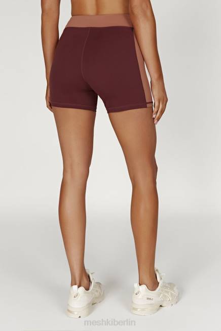 Kleidung Meshki Taleah zweifarbige Shorts Mahagoni/Tan 2F8B1467